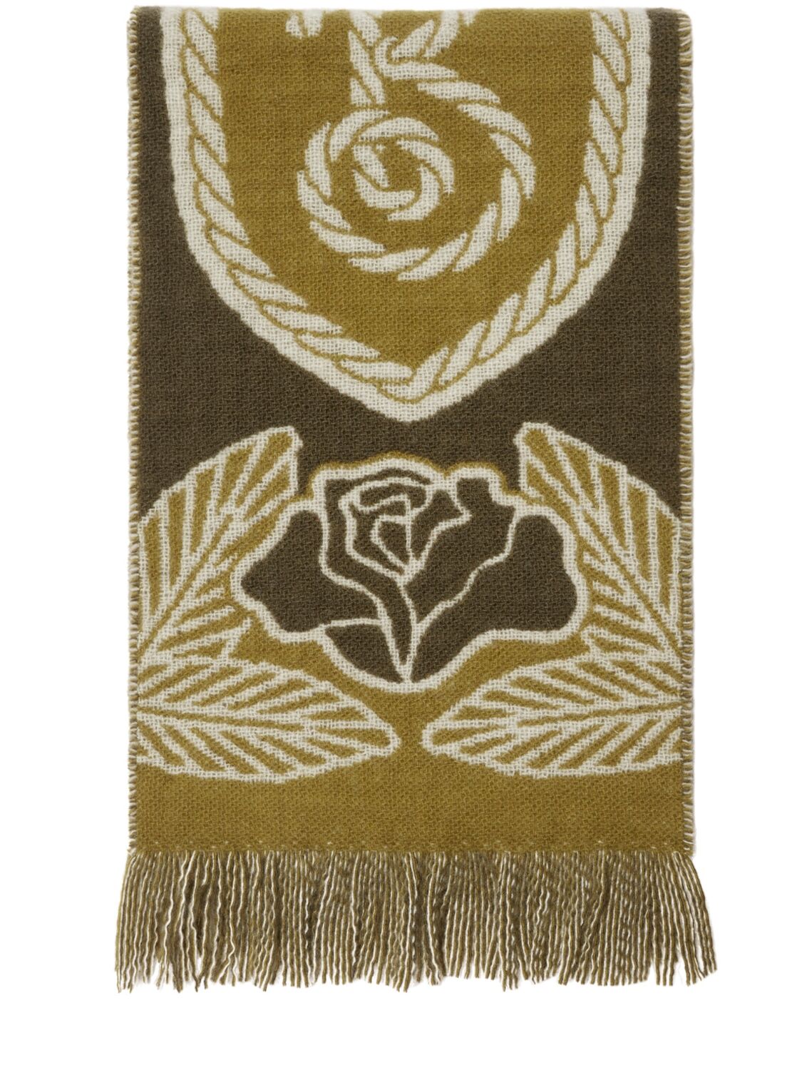 Shop Burberry B Shield Graphic Wool Football Scarf In Loch