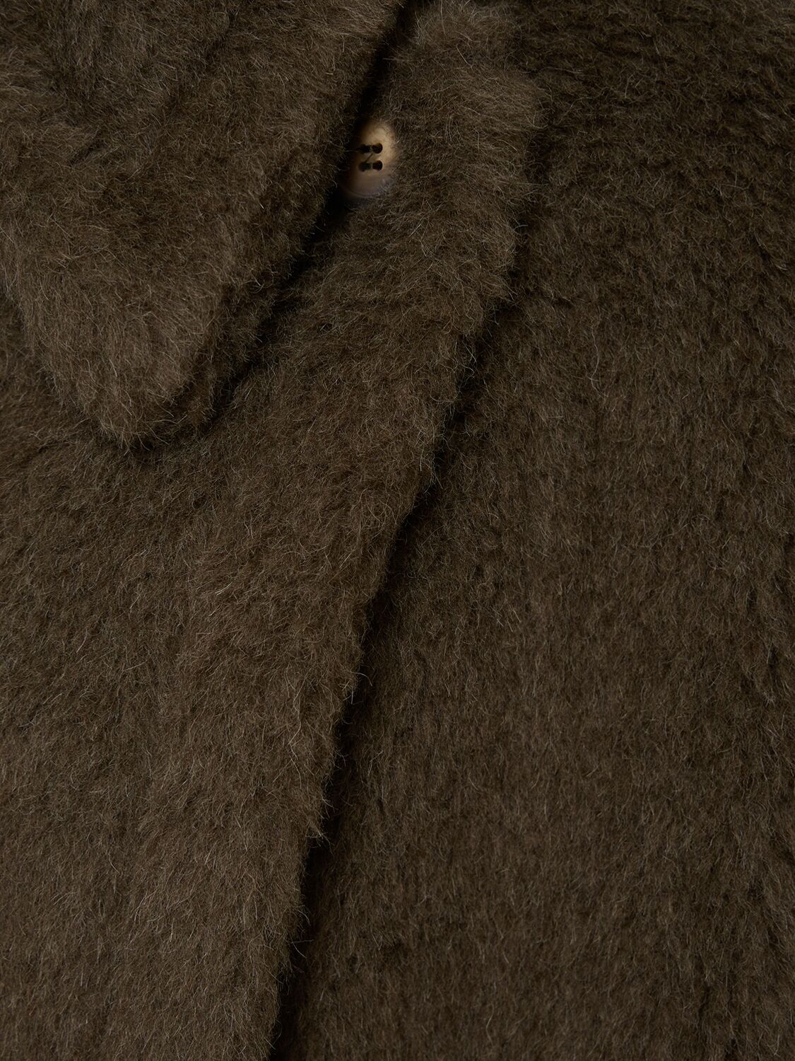 Shop Max Mara Tebe1 Alpaca & Wool Blend Teddy Cape In Khaki