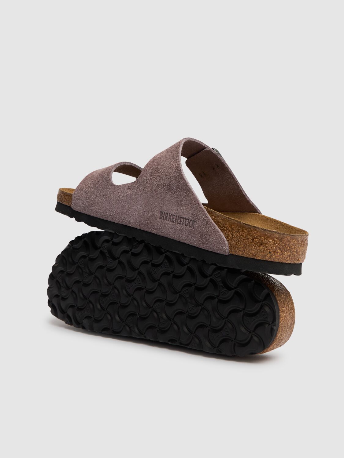 Shop Birkenstock Arizona Suede Sandals In Purple