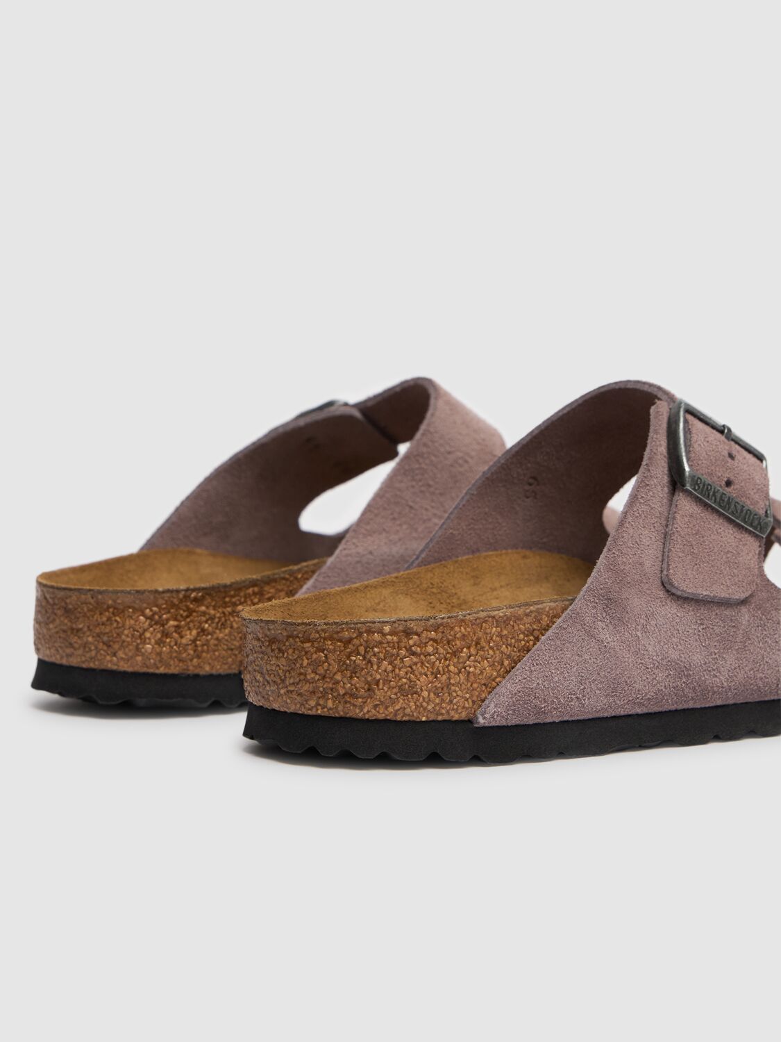 Shop Birkenstock Arizona Suede Sandals In Purple