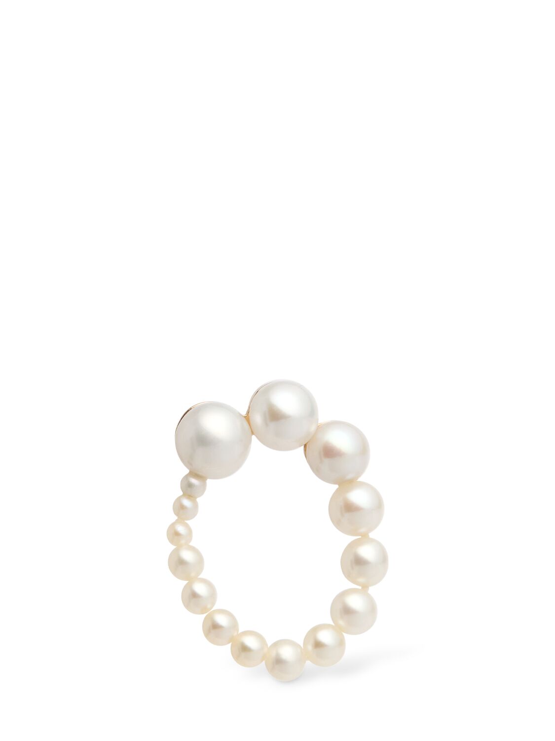 Sophie Bille Brahe Petite Embrassée Mono Earring In Pearl