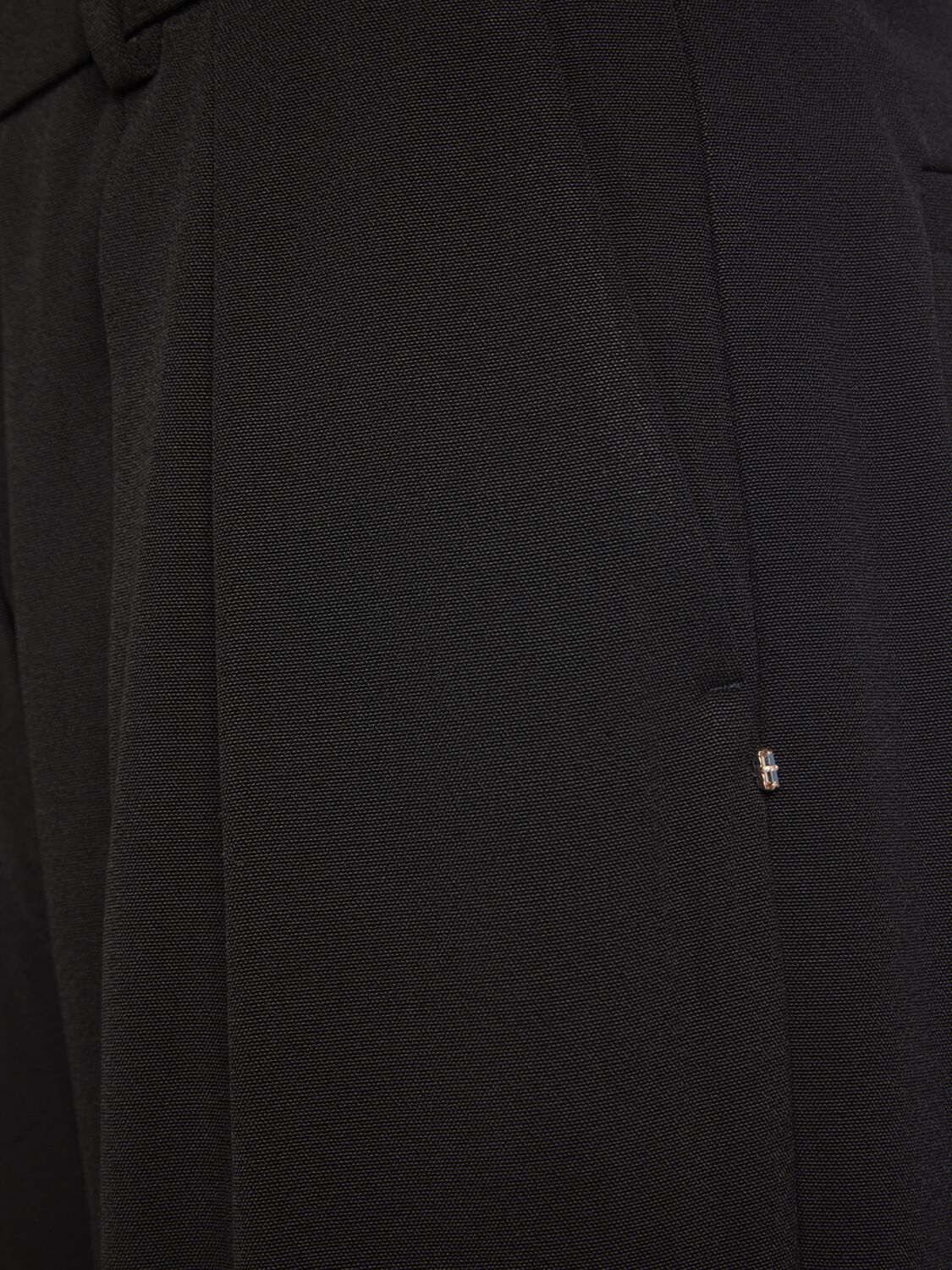 Sportmax Hello Pleated Viscose Wide Pants In Black