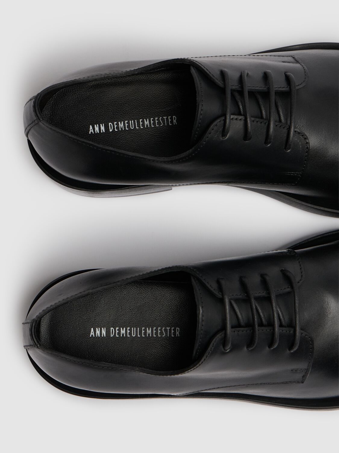 Shop Ann Demeulemeester 35mm Dex Leather Lace-up Shoes In Black