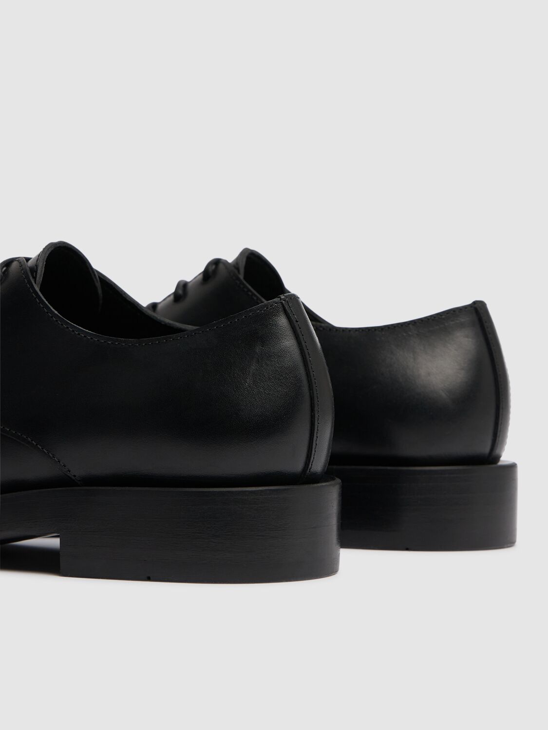 Shop Ann Demeulemeester 35mm Dex Leather Lace-up Shoes In Black