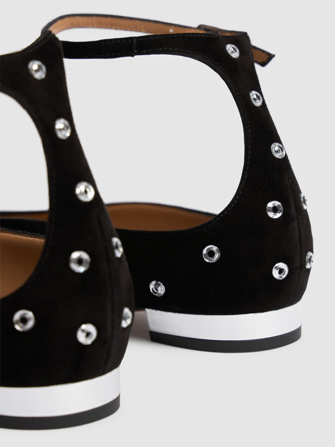 Aquazzura Pointed Flat Shoes In 黑色