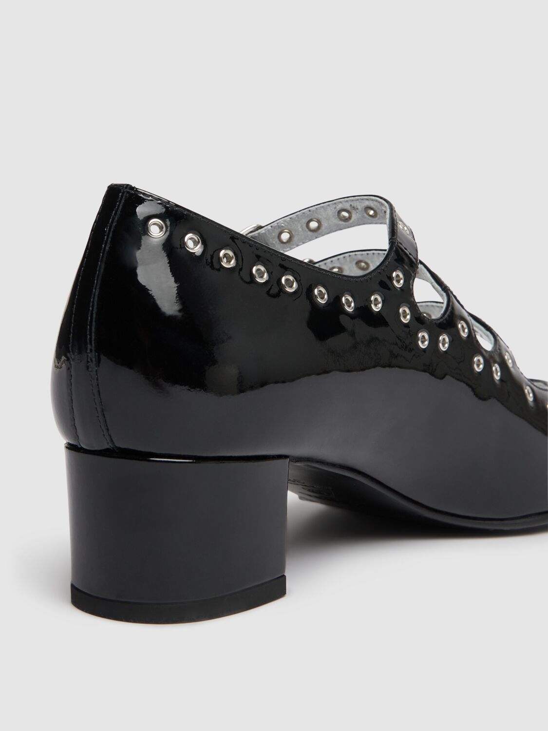 Shop Carel 40mm Camden Patent Leather Pumps In Black Patent/ey