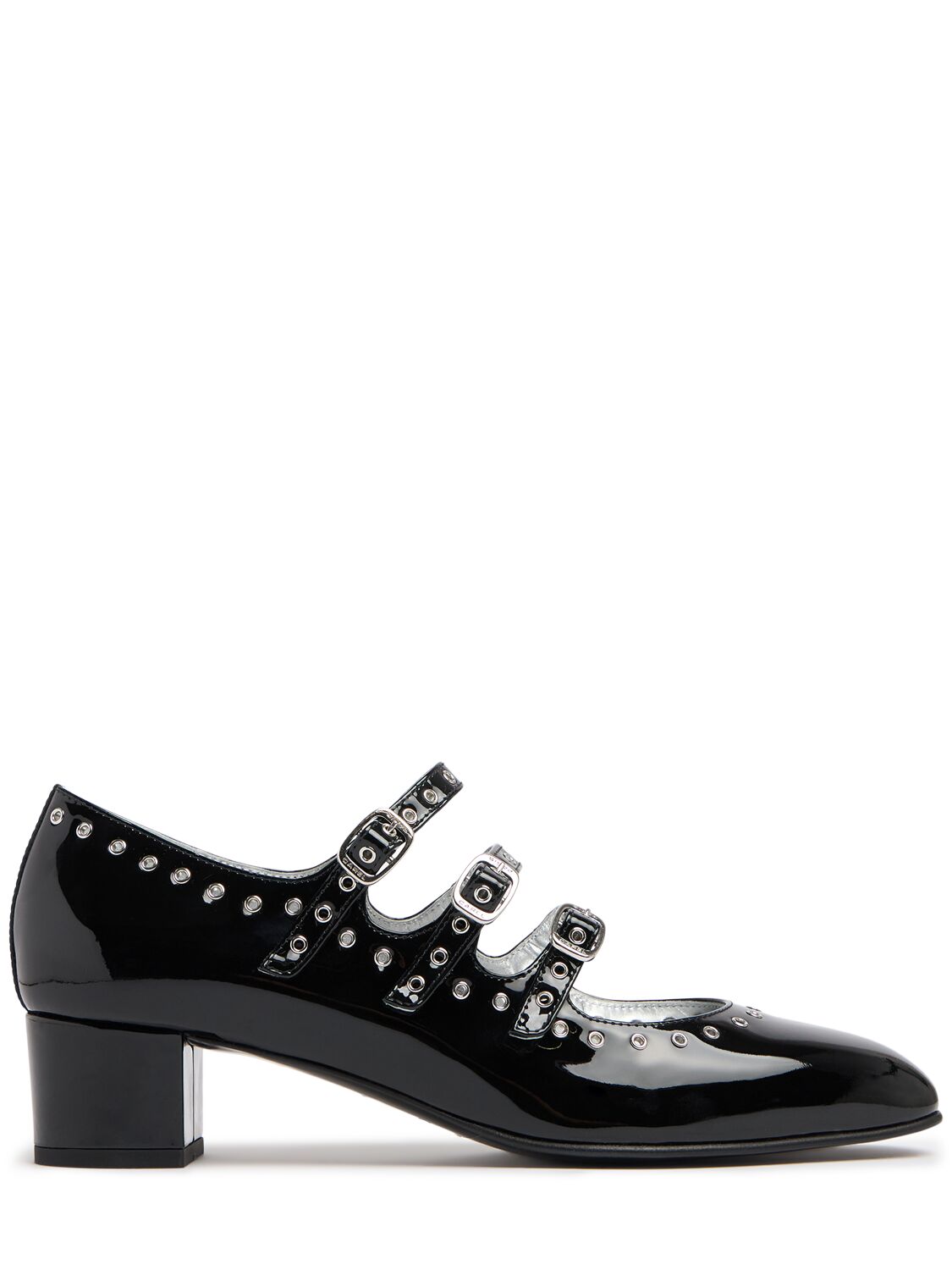 Shop Carel 40mm Camden Patent Leather Pumps In Black Patent/ey