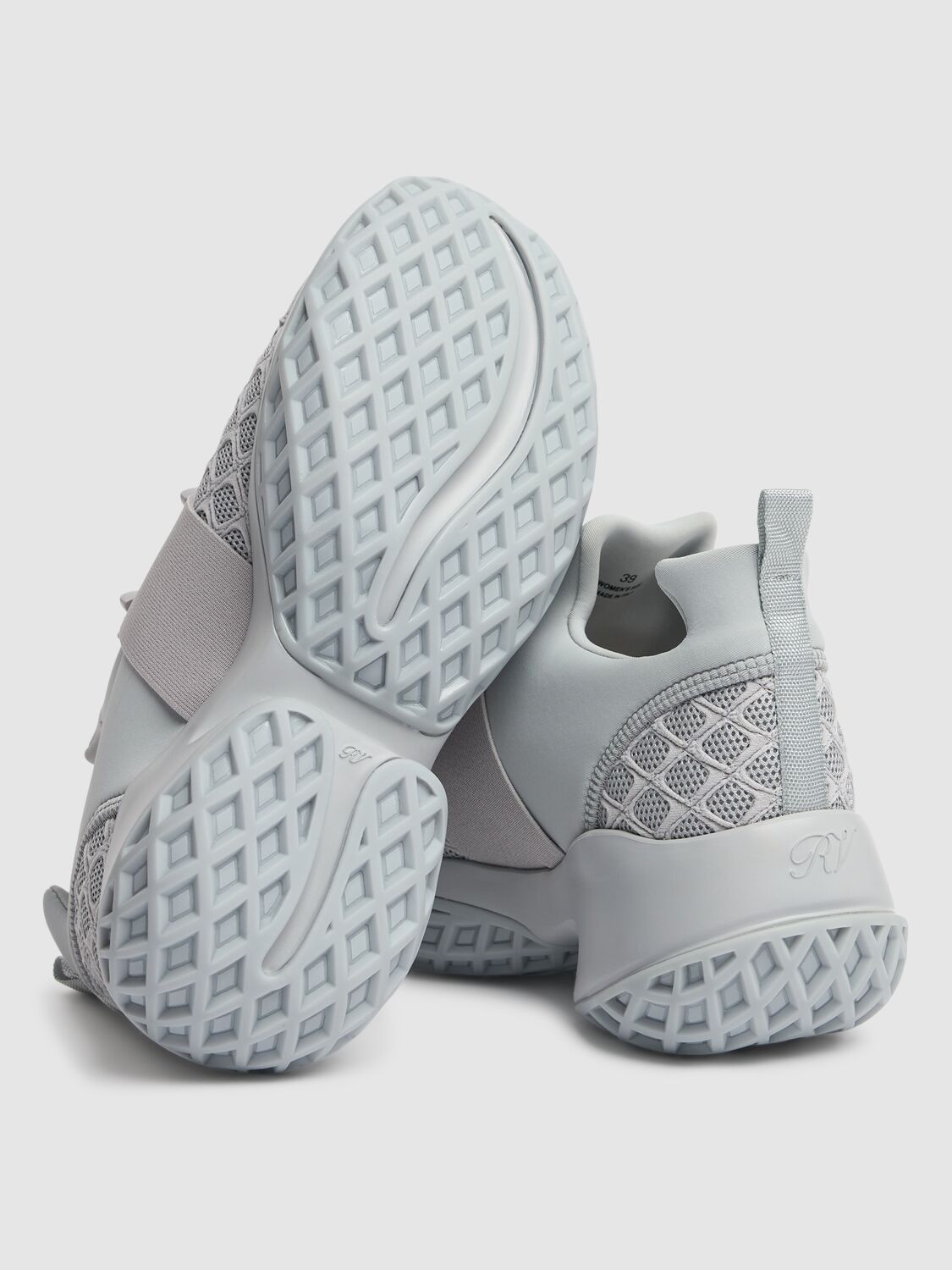 ROGER VIVIER VIV RUN COTTON & MESH SNEAKERS 