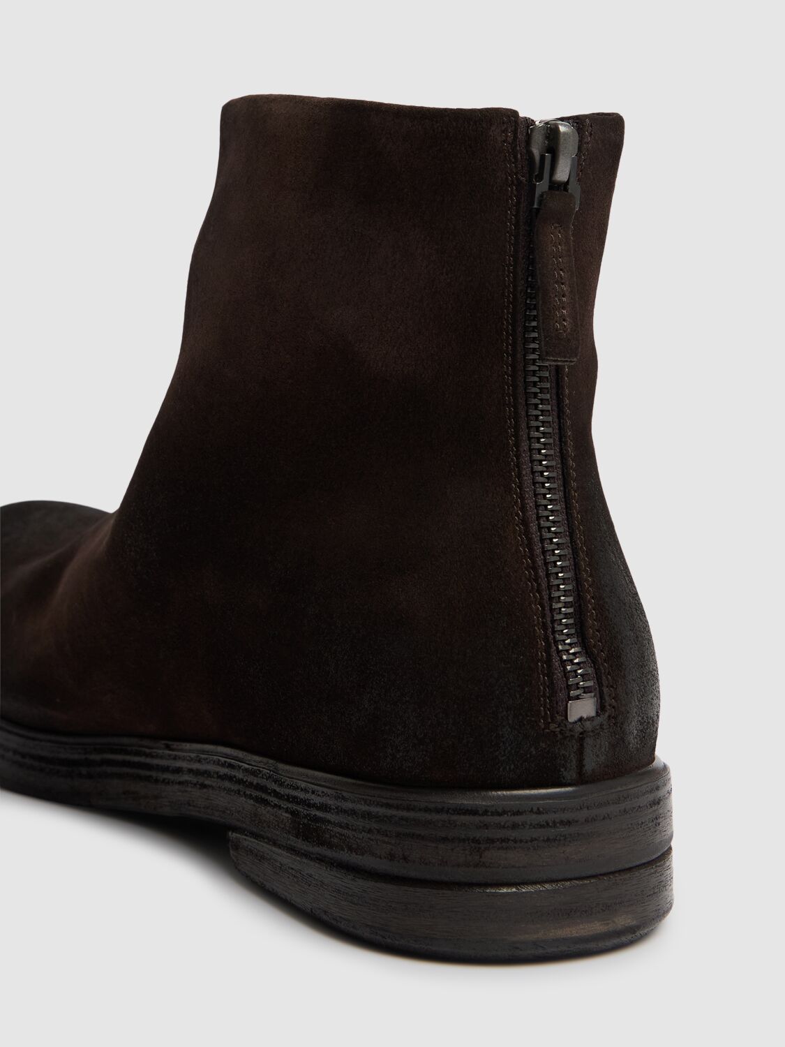 Shop Marsèll Zucca Zeppa Leather Boots In Dark Brown