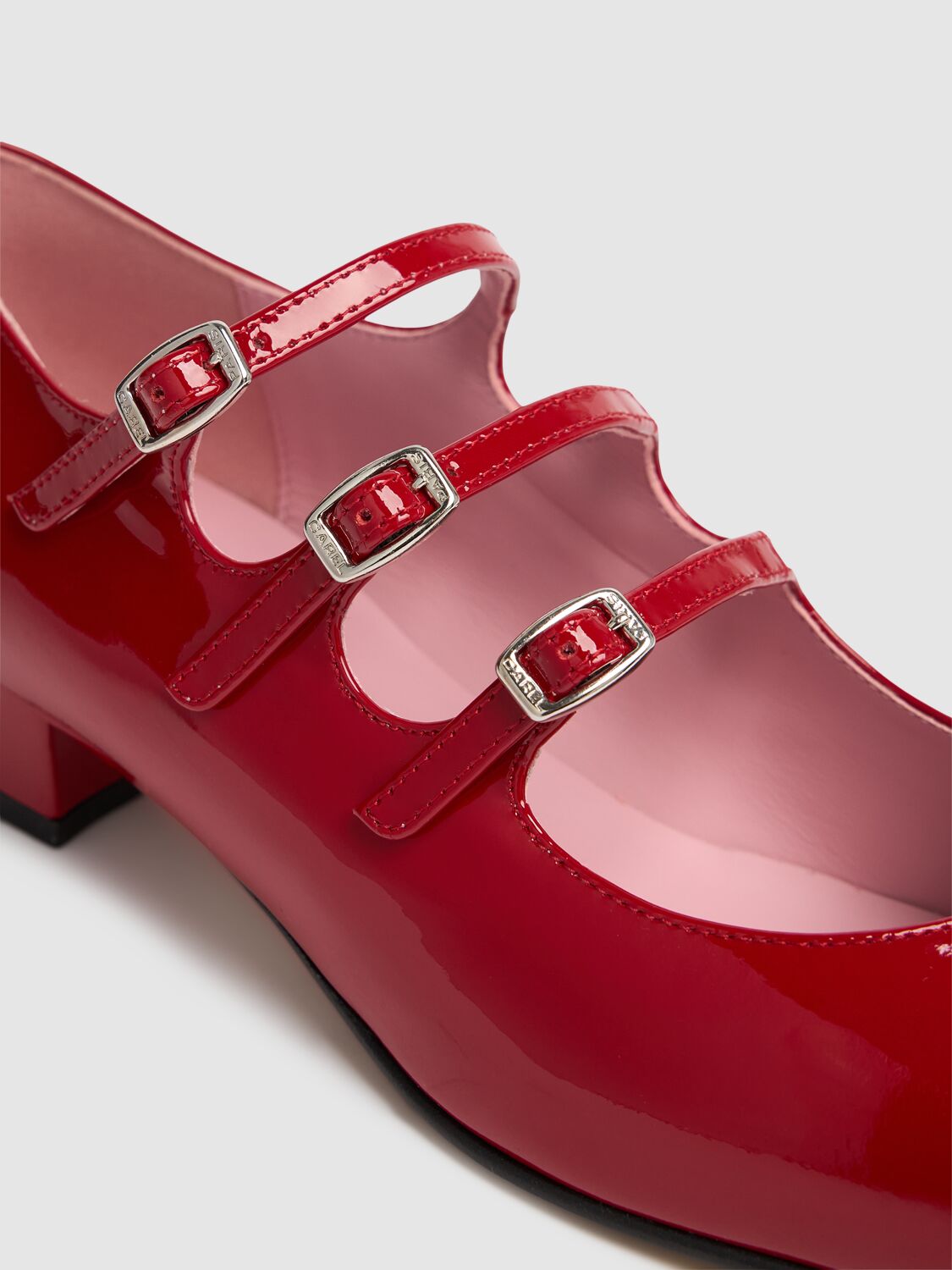 Shop Carel 20mm Ariana Patent Leather Pumps In Red Patent Leat