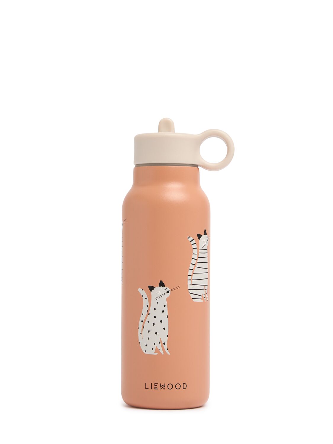 Liewood 350ml Cat Falk Water Bottle In Brown