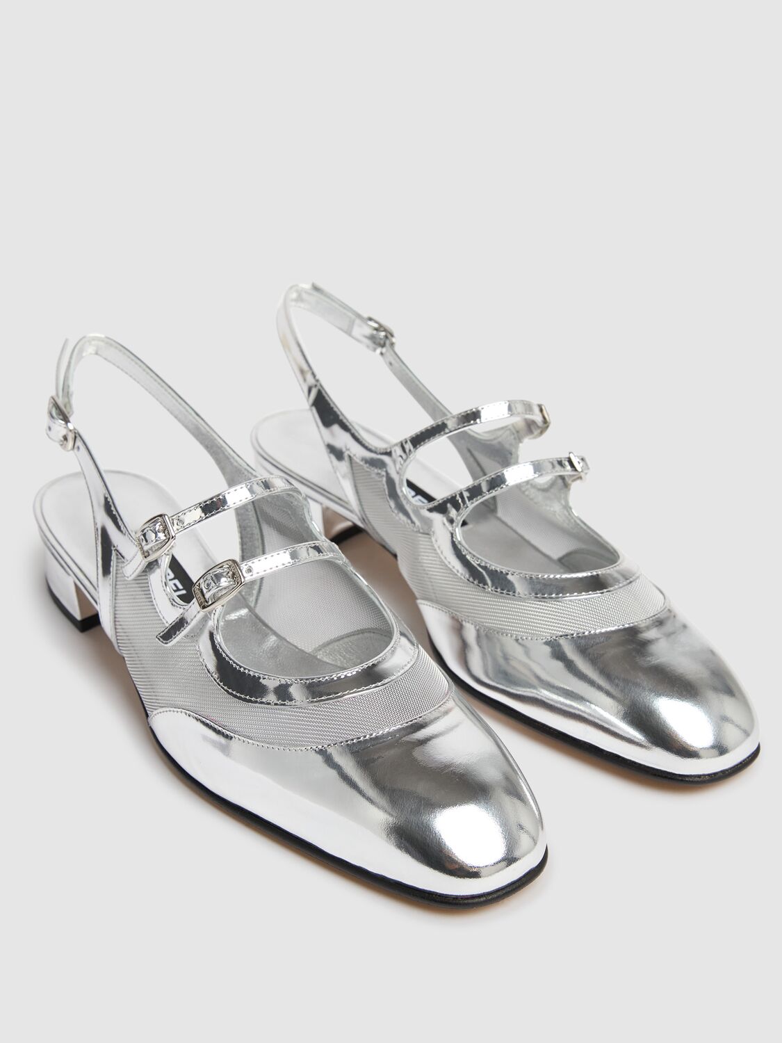 CAREL 20MM PECHE NIGHT LEATHER & MESH HEELS 