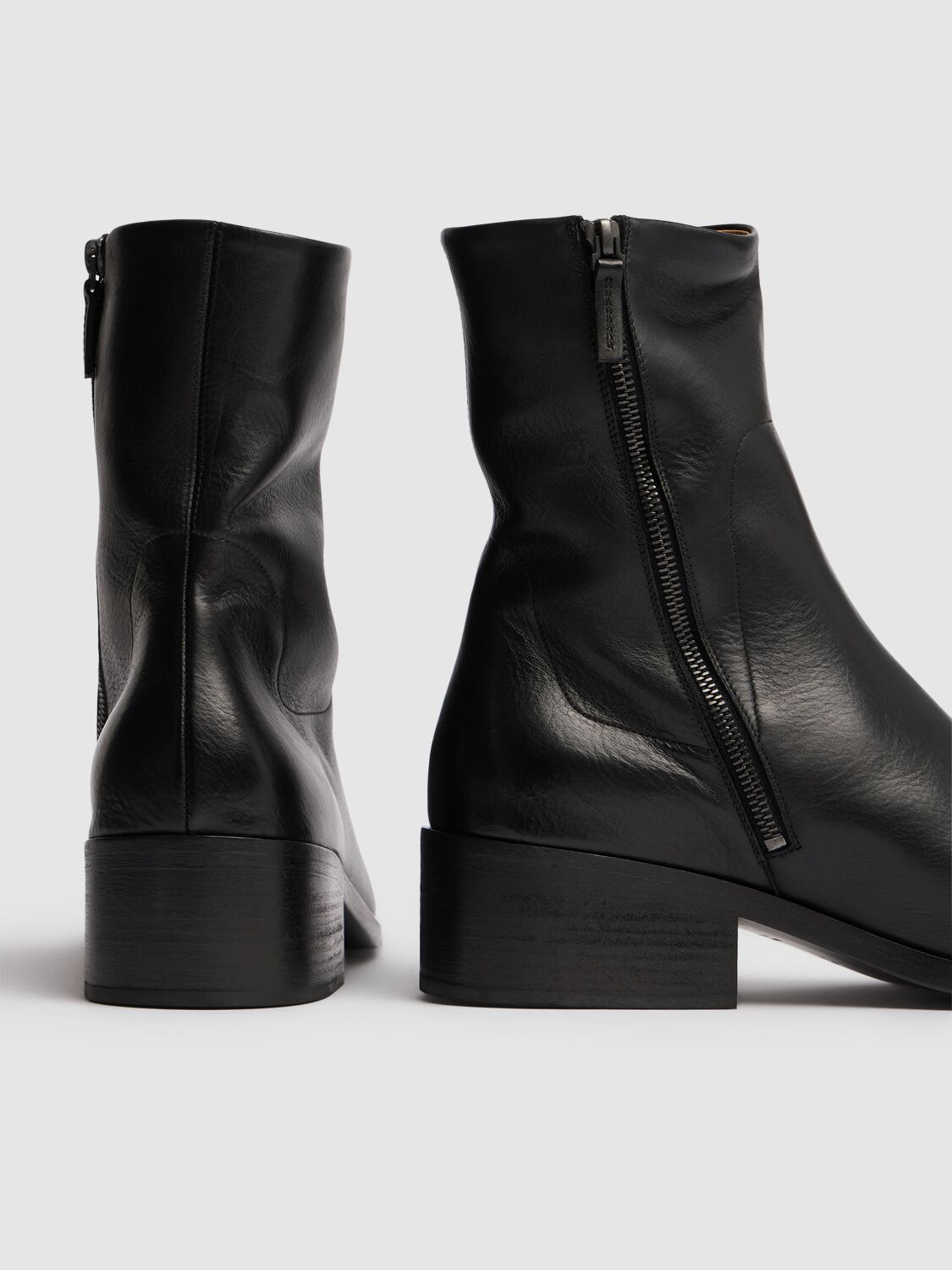 Shop Marsèll Cassello Leather Boots In Black