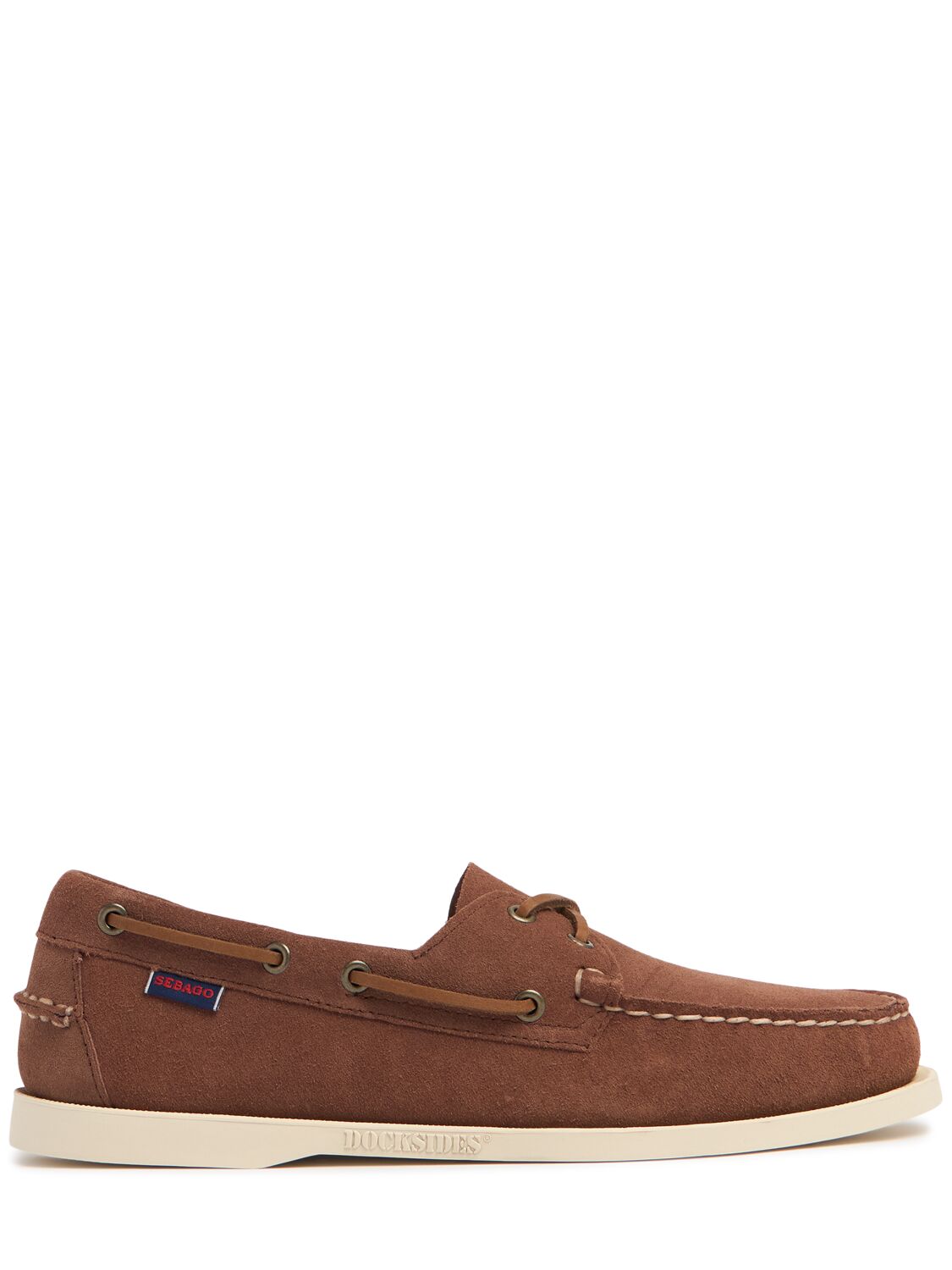 Sebago Portland Leather Boat Shoes In Dk Brown