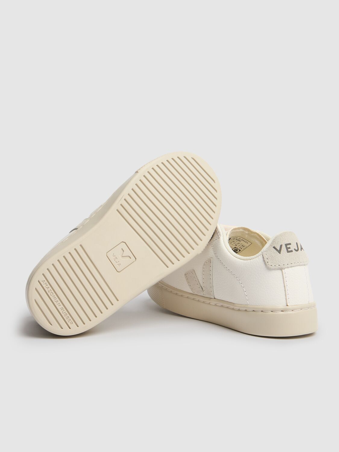 Shop Veja Esplar Chrome-free Leather Sneakers In White