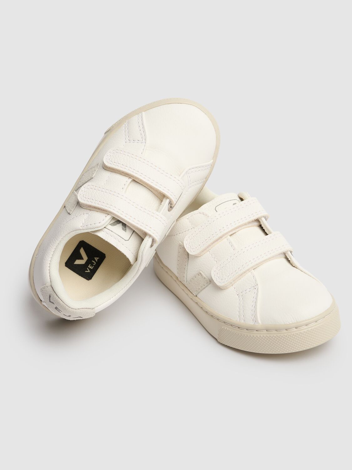 Shop Veja Esplar Chrome-free Leather Sneakers In White