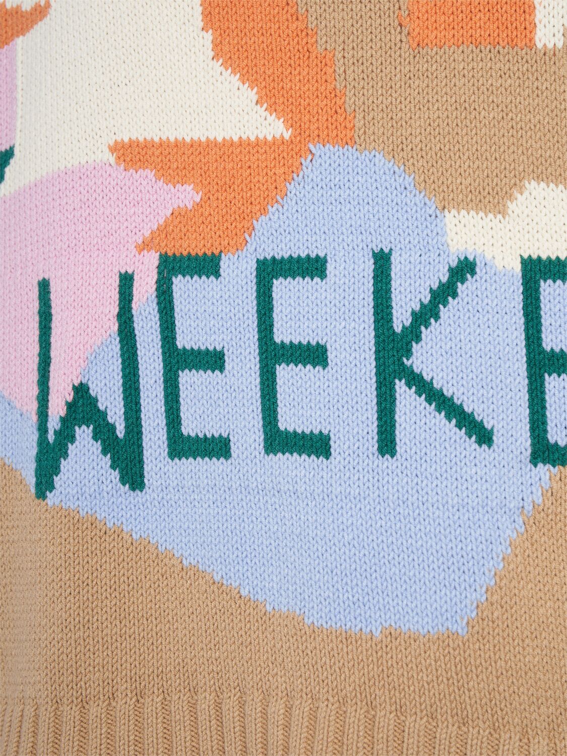 Shop Weekend Max Mara Fabian Cotton Blend Sweater In Multicolor