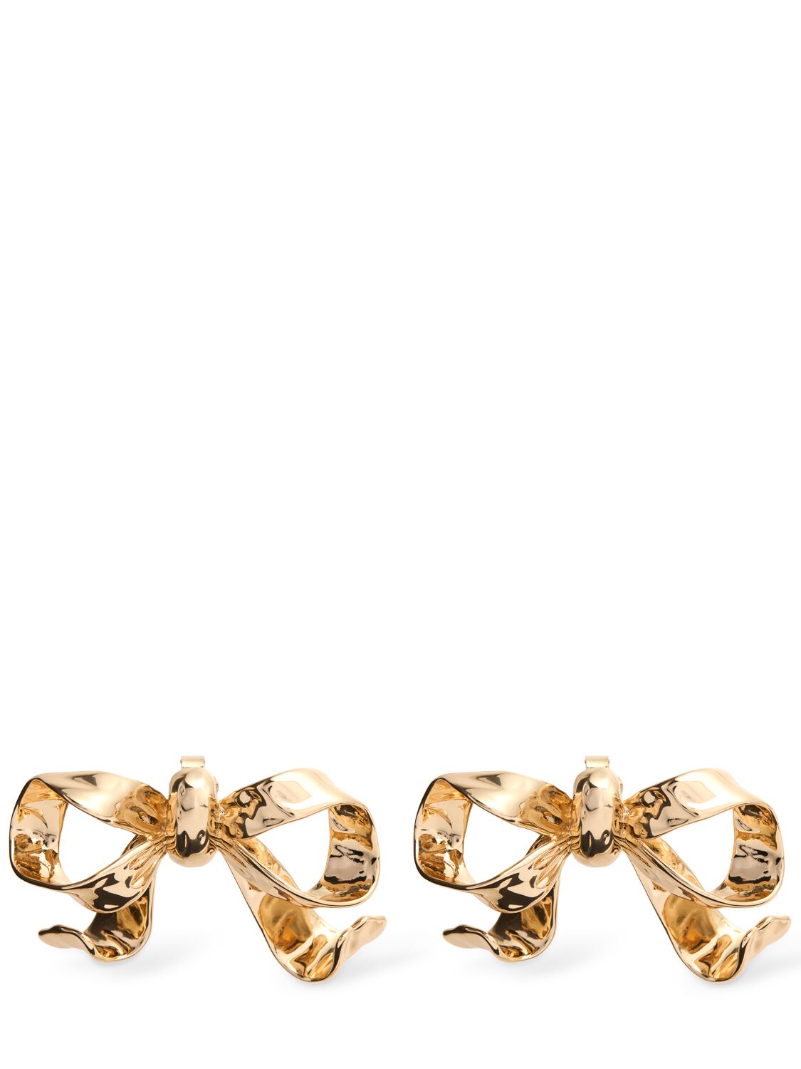 Self-portrait Bow Stud Earrings In Gold