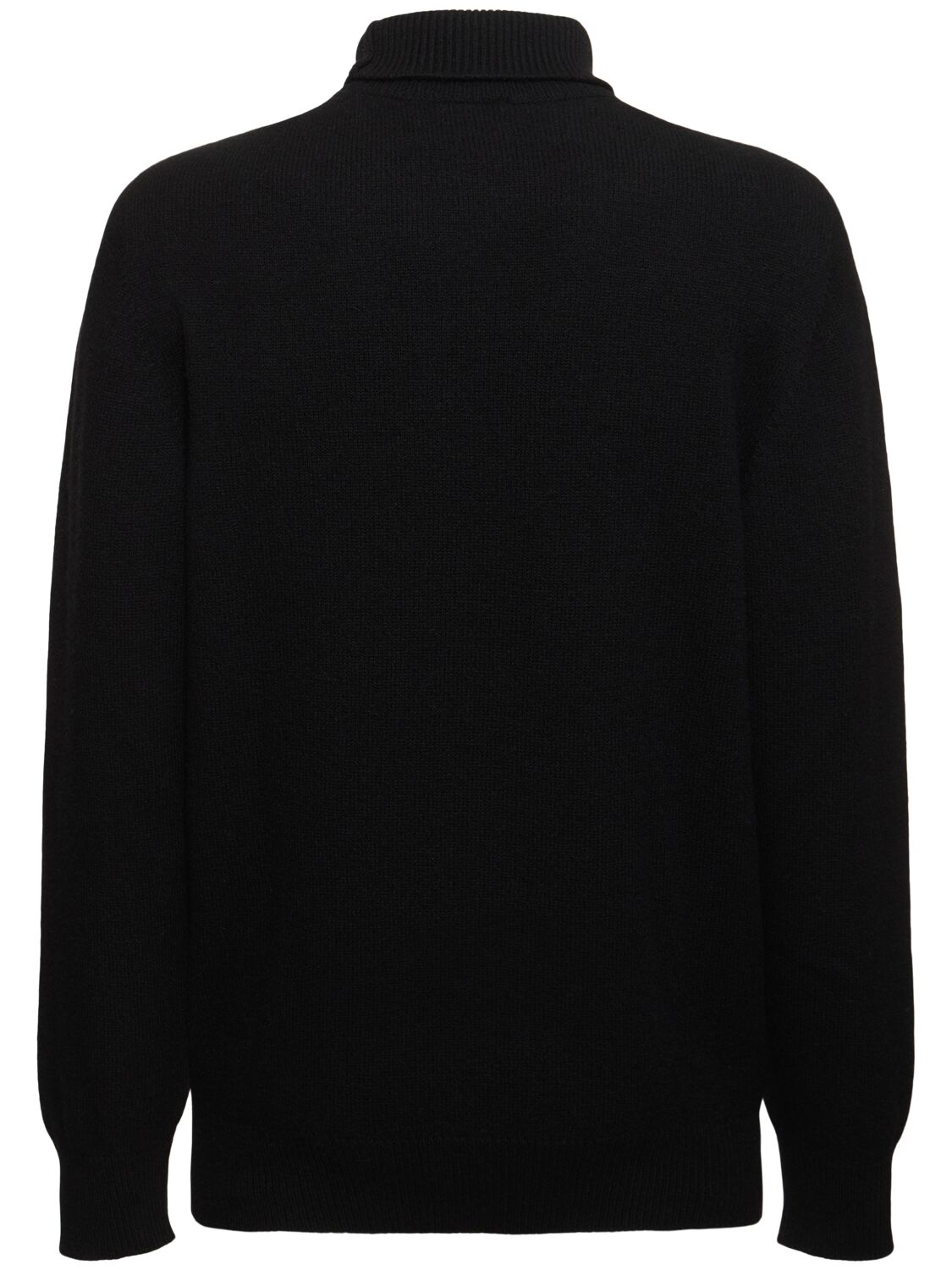 Shop Laneus Knitted Turtleneck Sweater In Black