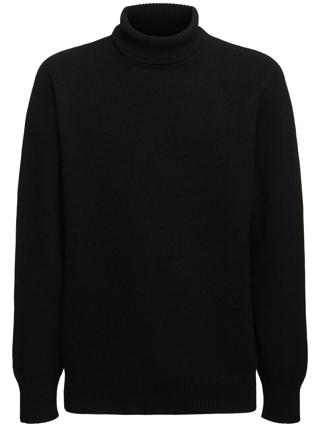 Shop Laneus Knitted Turtleneck Sweater In Black