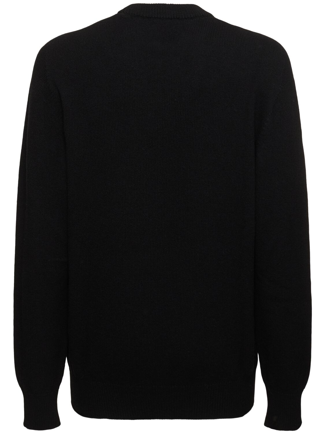 Shop Laneus Knitted Crewneck Sweater In Black