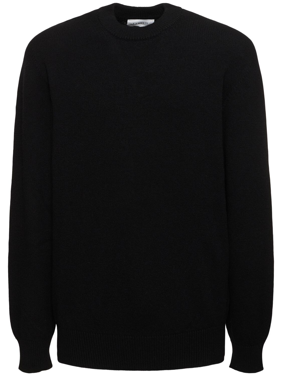 Laneus Knitted Crewneck Sweater In Black