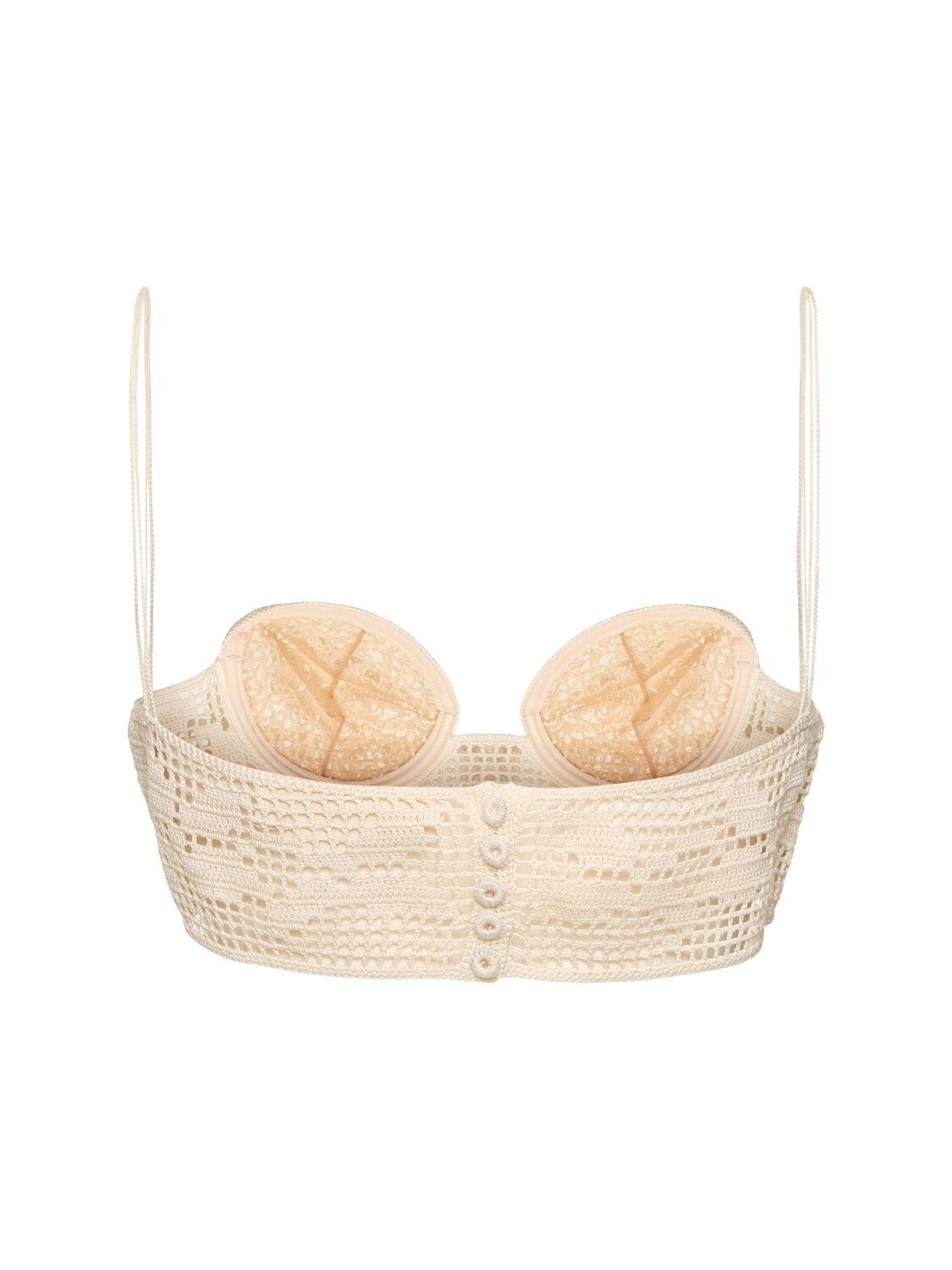 Shop Magda Butrym Crochet Bra Top In Cream