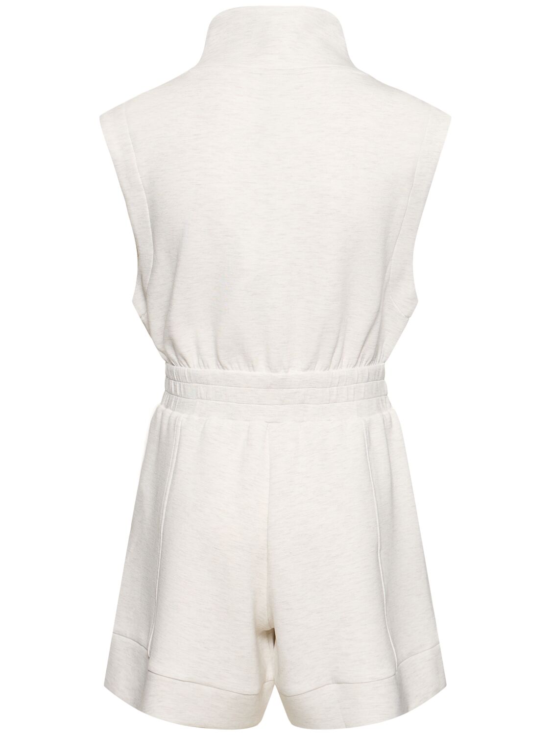 Shop Varley Linvale Zip-up Playsuit In Ivory Marl