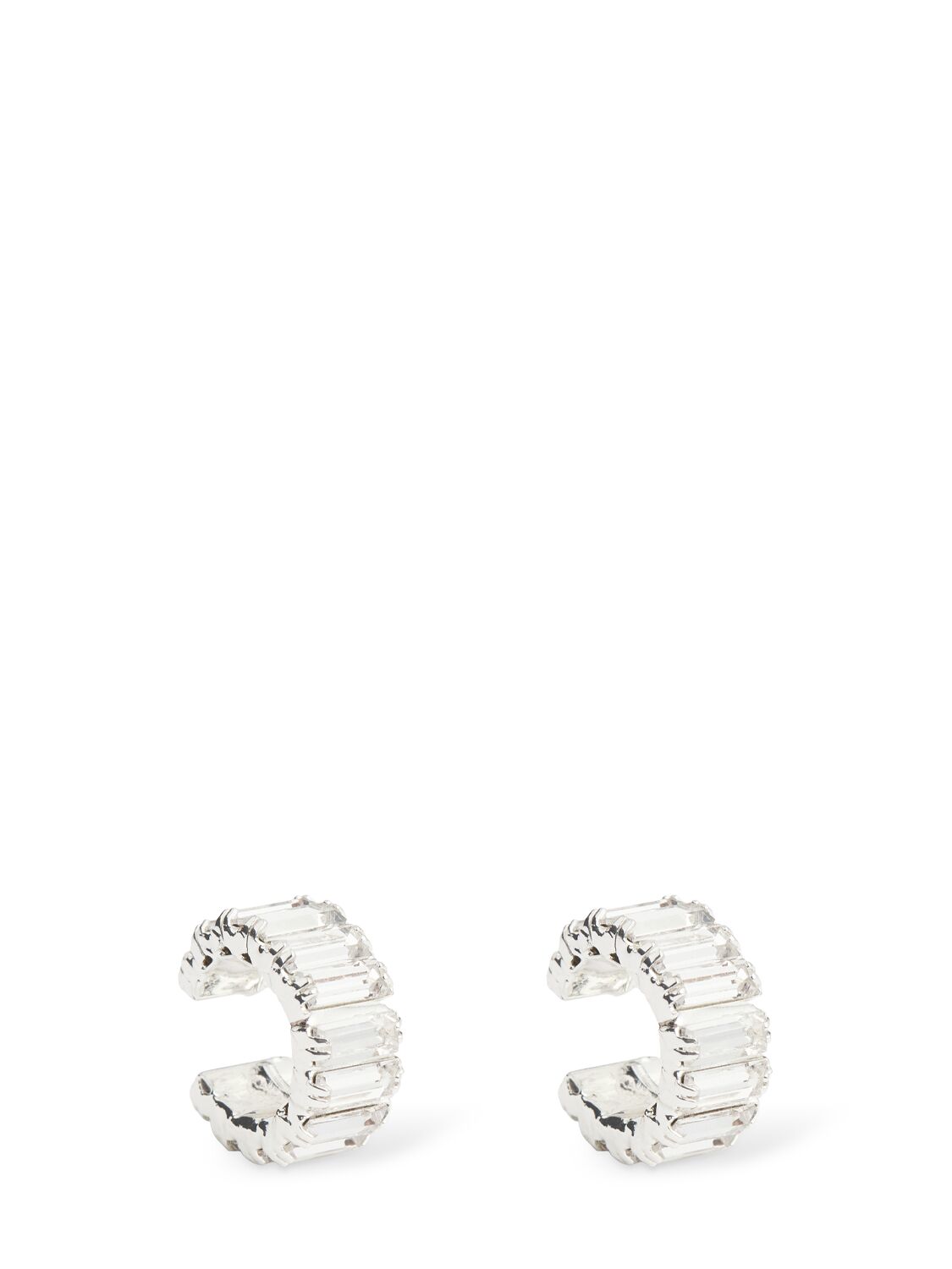 Magda Butrym Crystal Double Ear Cuffs In Metallic