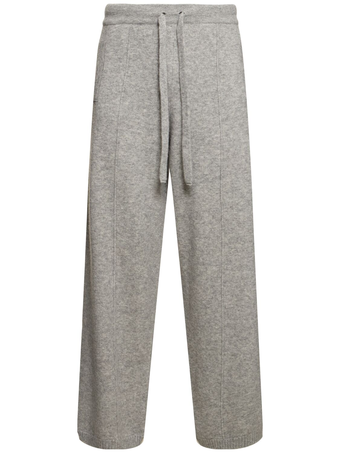 Laneus Soft Cashmere Blend Pants In Grey