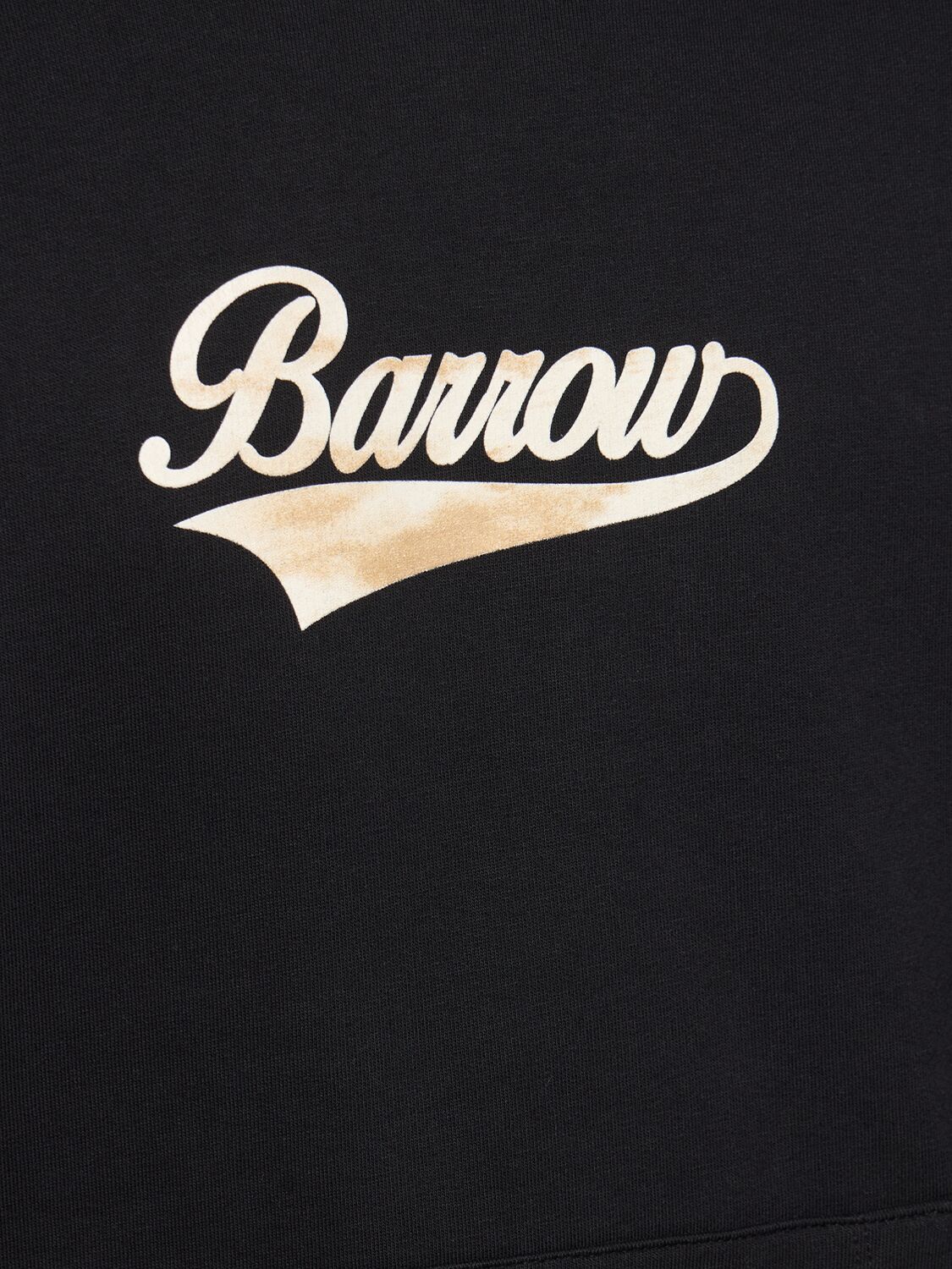 Shop Barrow Logo Sweatshirt Hoodie In Black