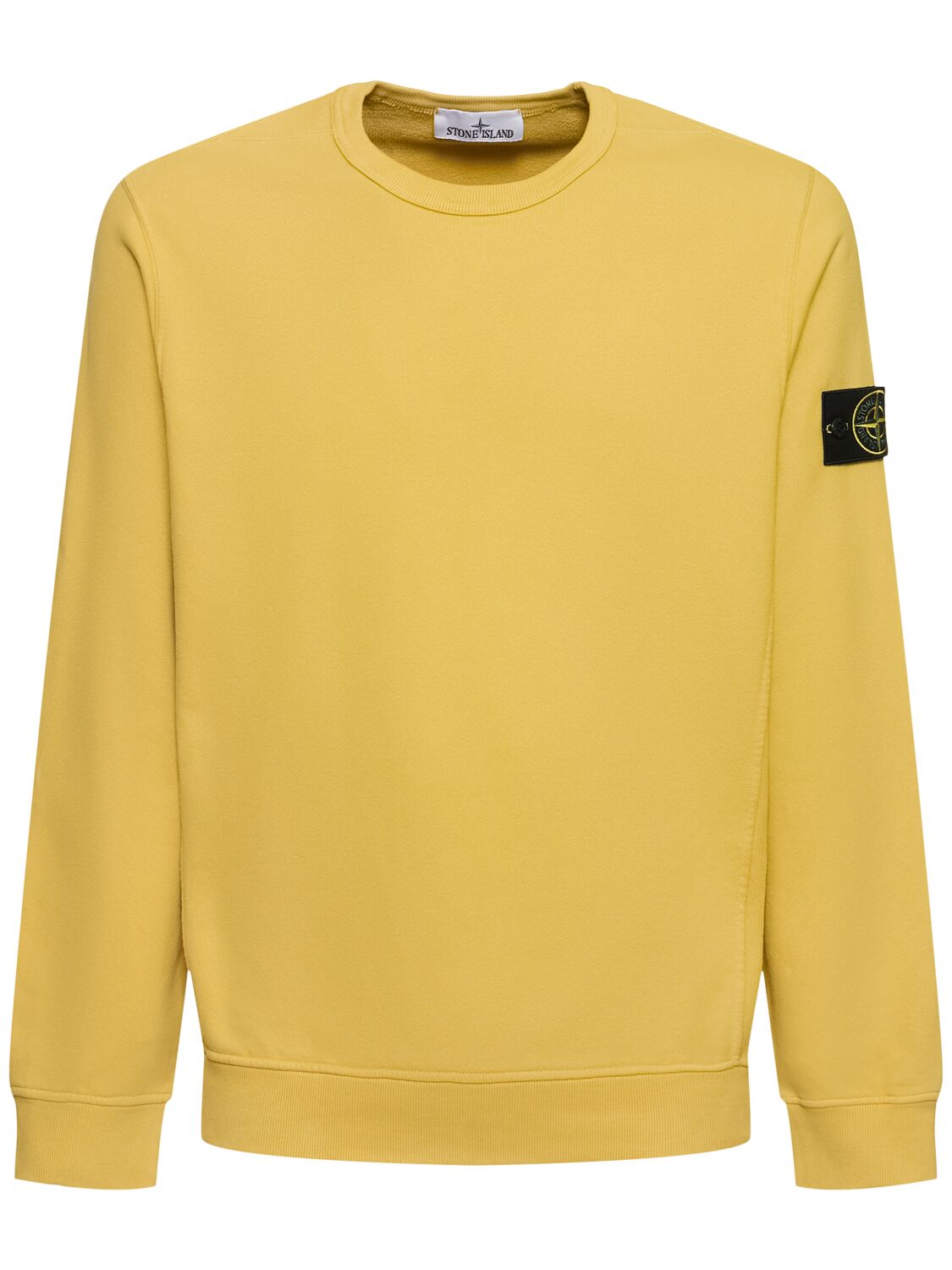 Stone Island Crewneck Sweatshirt In Ochre