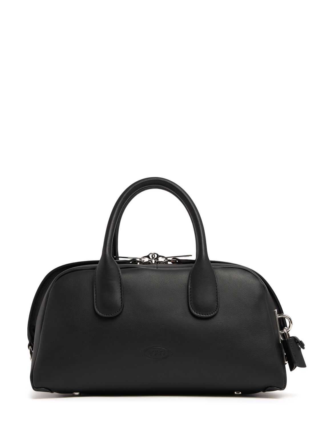 Shop Tod's Small Bauletto Athena Leather Bag In Black