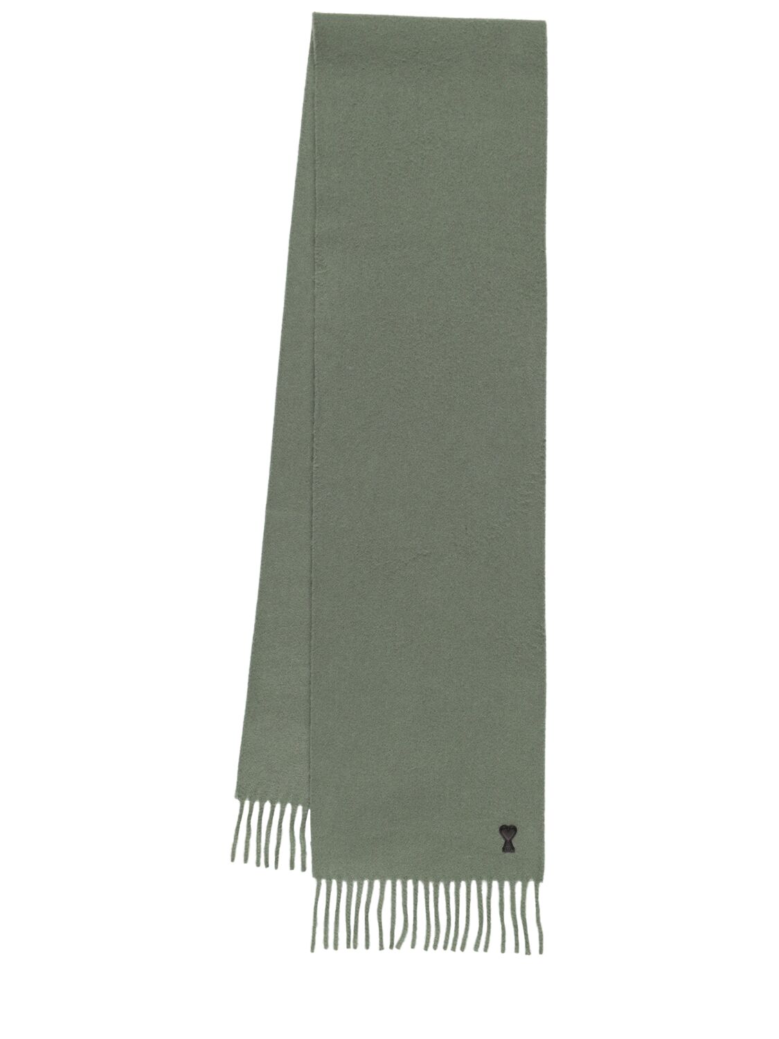 Ami Alexandre Mattiussi Adc Wool Scarf In Brown