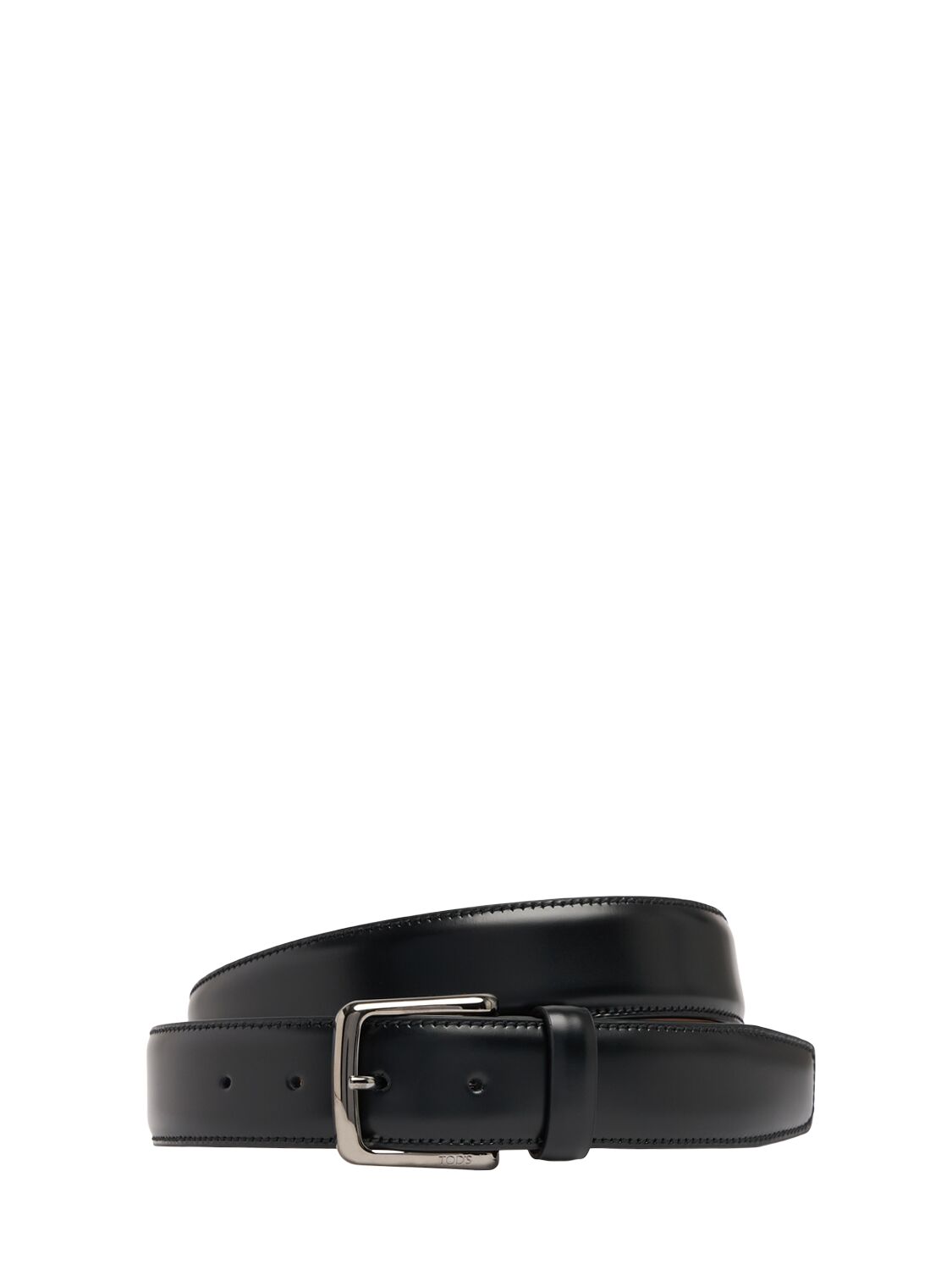 Tod's 3.5 New Basic Leather Belt In Black