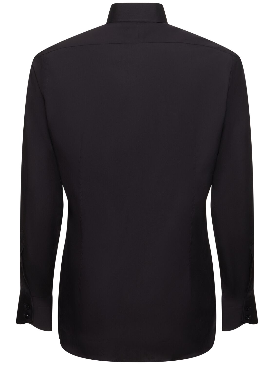 Shop Tom Ford Cotton Poplin Slim Fit Shirt In Black