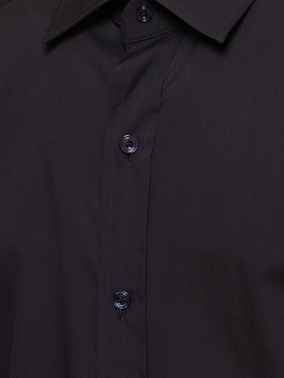 Shop Tom Ford Cotton Poplin Slim Fit Shirt In Black