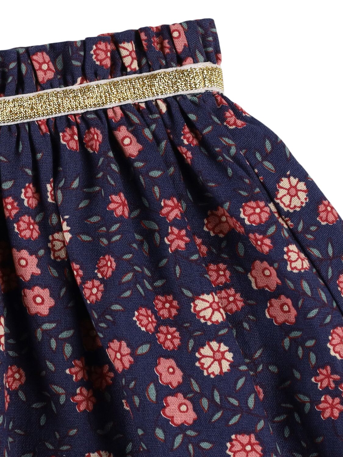 Shop Louise Misha Printed Cotton Skirt In Blue/multi