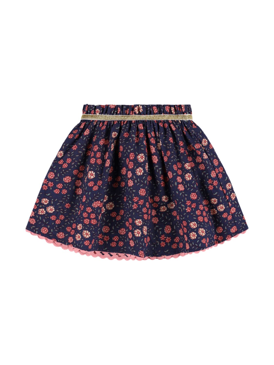 Louise Misha Printed Cotton Skirt In Blue/multi