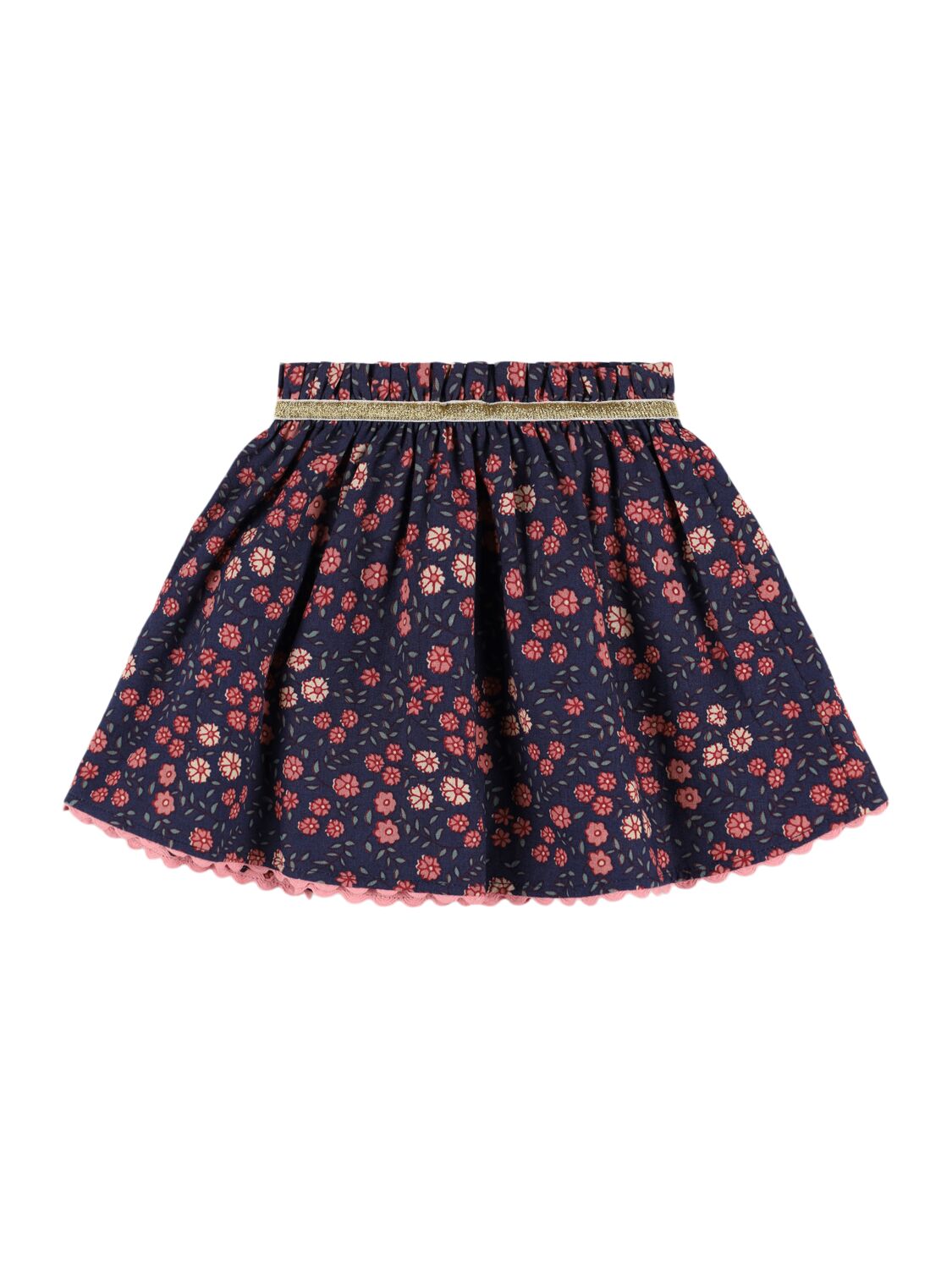 Shop Louise Misha Printed Cotton Skirt In Blue/multi