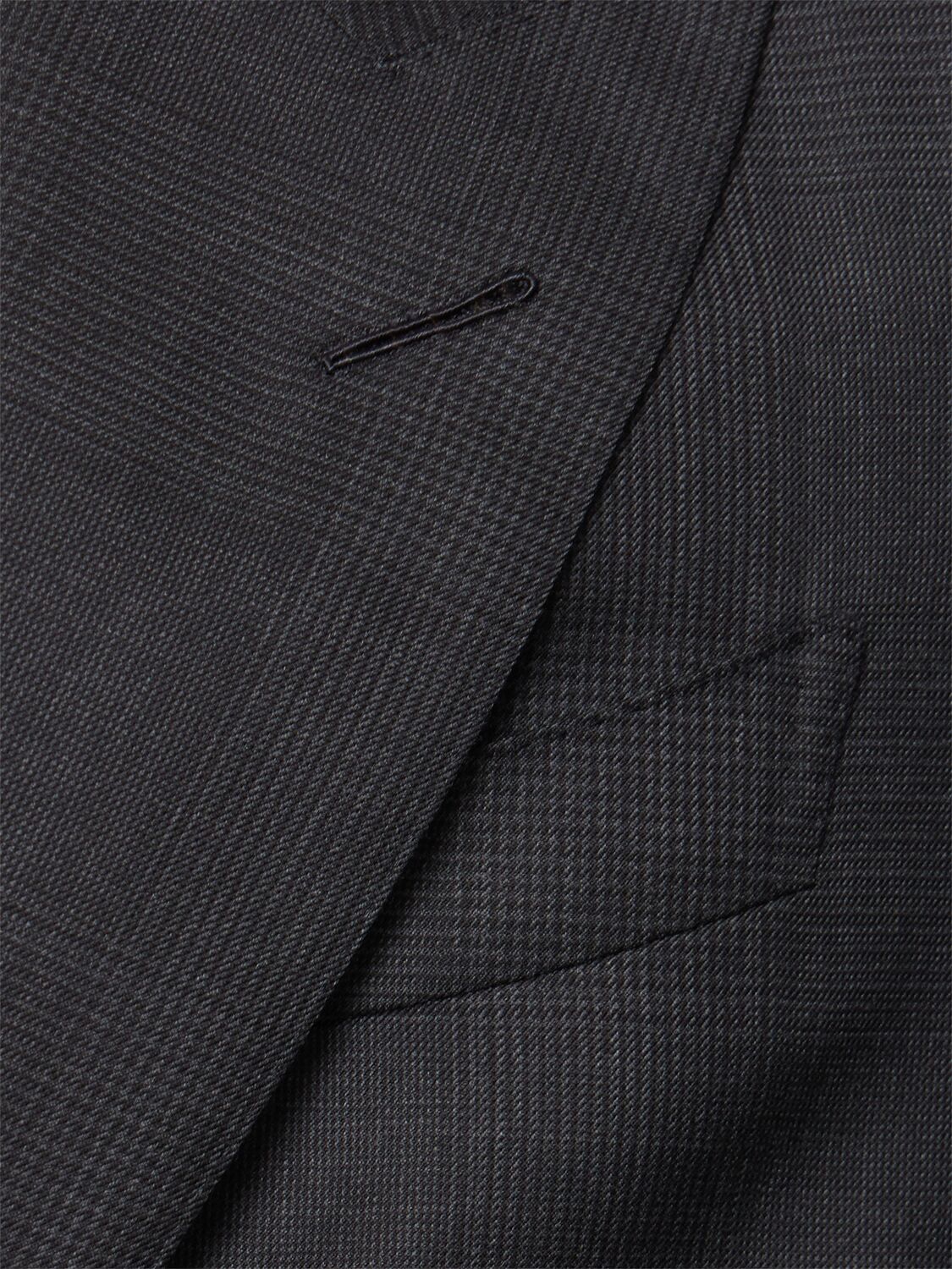 Shop Tom Ford Shelton Peak Lapel Prince Of Wales Suit In Mult Dark Grey