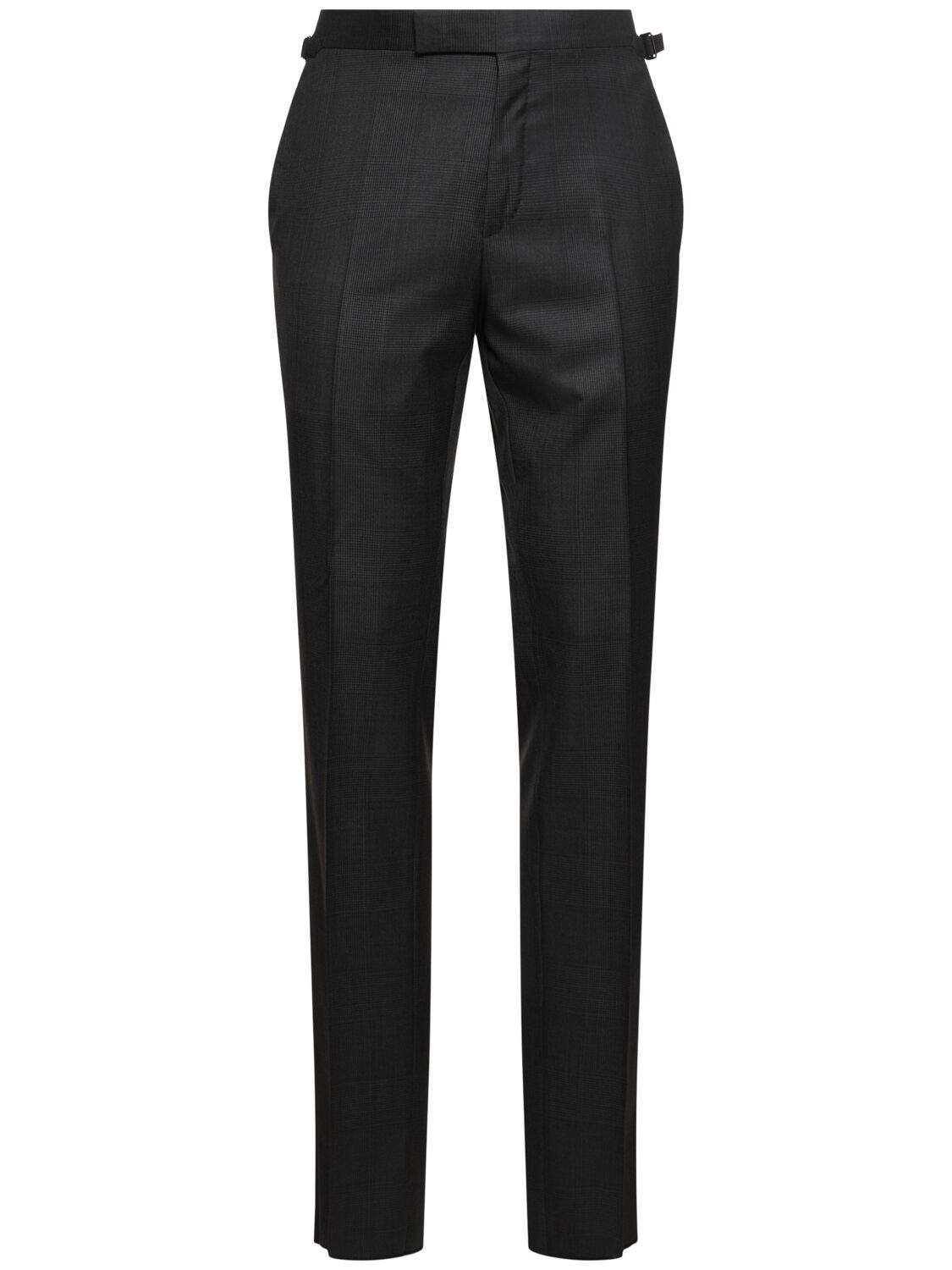 Shop Tom Ford Shelton Peak Lapel Prince Of Wales Suit In Mult Dark Grey