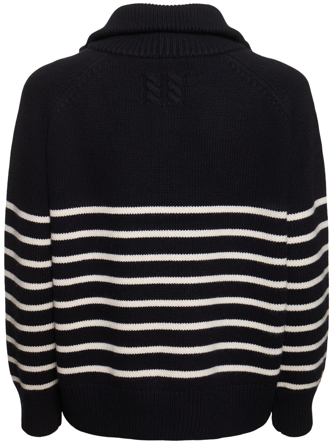 Shop Nili Lotan Ganze Striped Cashmere Sweater In Navy/ivory