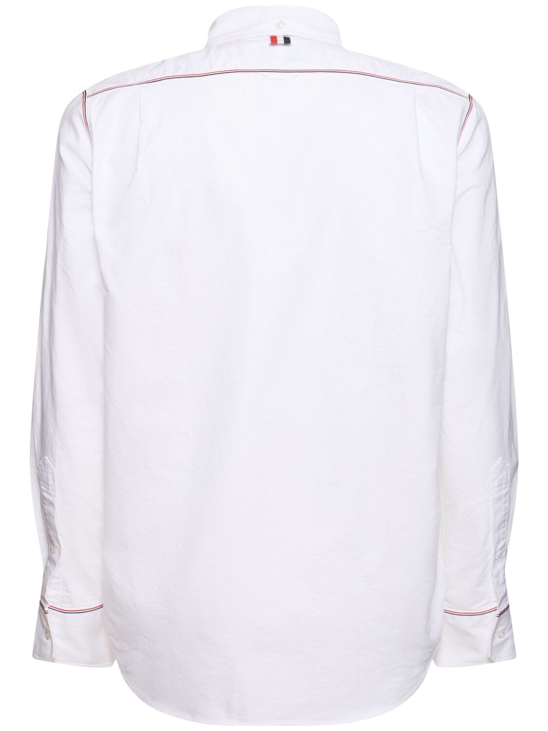 Shop Thom Browne Straight Fit Cotton Shirt In White