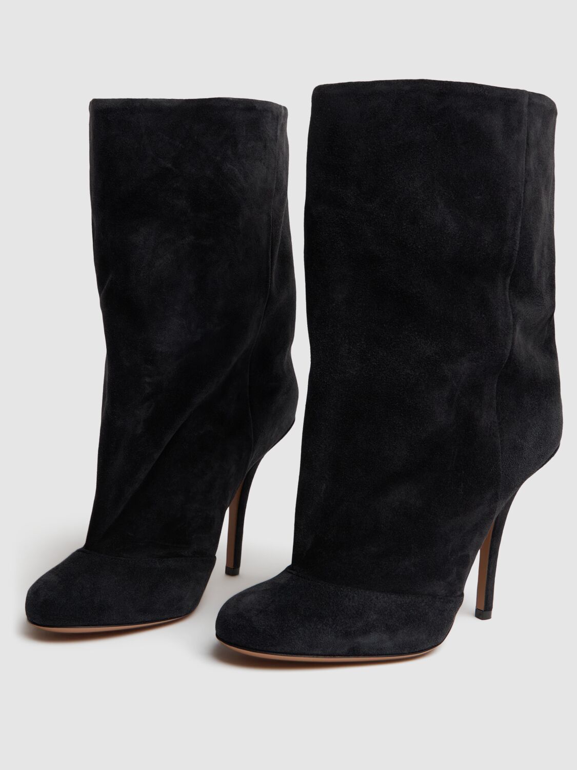 Paris Texas Esther Ankl Boot 105 High Heels Ankle Boots In Black Suede In Washed Black
