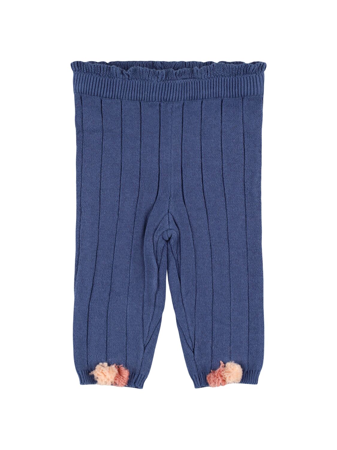 Louise Misha Ribbed Cotton Leggings In Blue