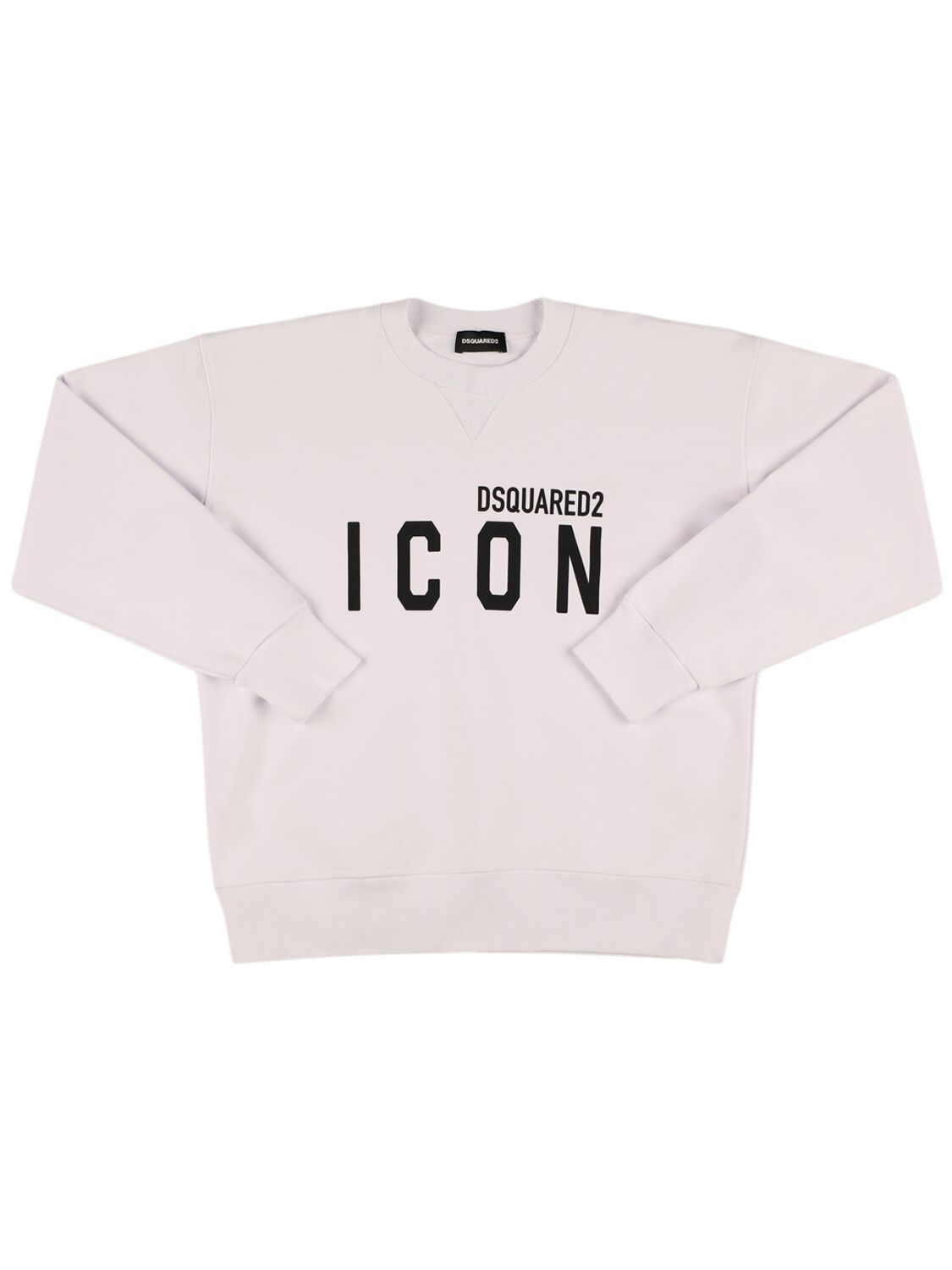 Dsquared2 Printed Cotton Sweatshirt In White