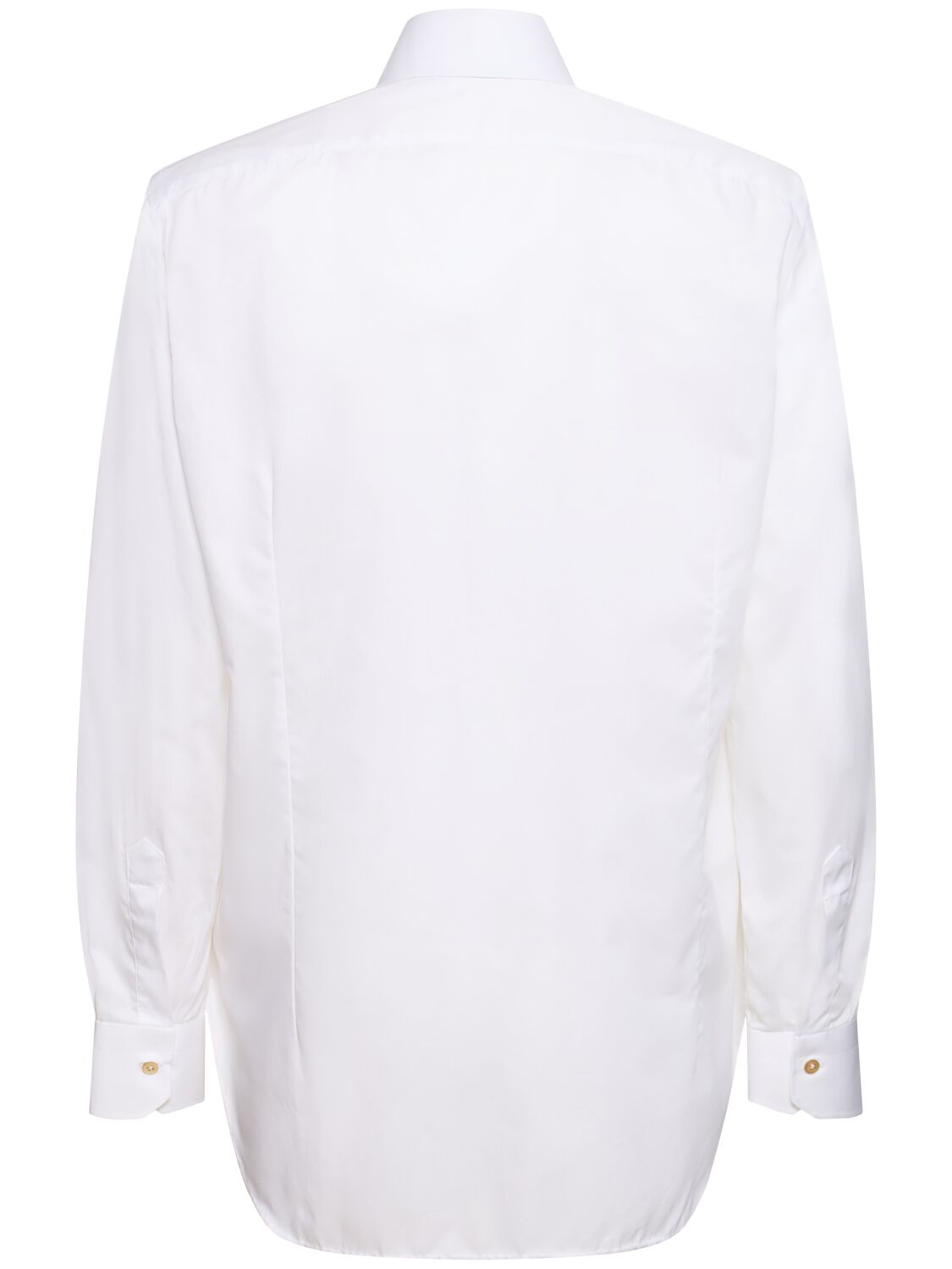 Shop Kiton Cotton Poplin Shirt In White