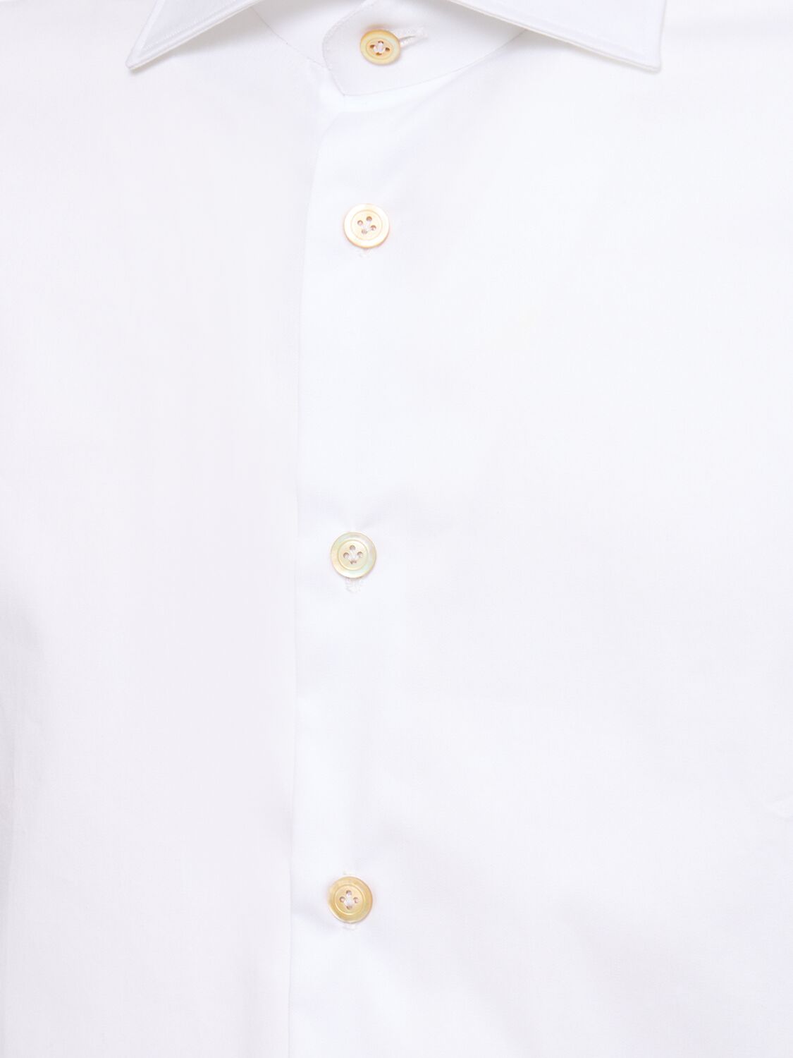 Shop Kiton Cotton Poplin Shirt In White