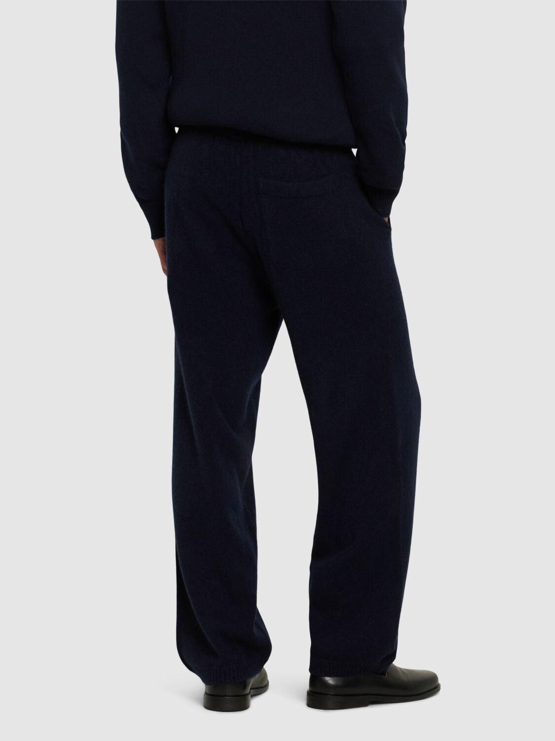 Shop Laneus Soft Cashmere Blend Pants In Blue